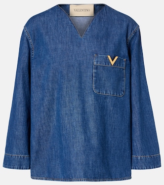 Top VGold aus Chambray | Valentino