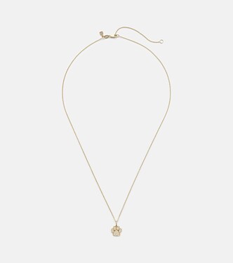 14kt gold charm necklace with diamonds | Sydney Evan