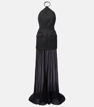 Pinne silk-trimmed maxi dress | Sportmax