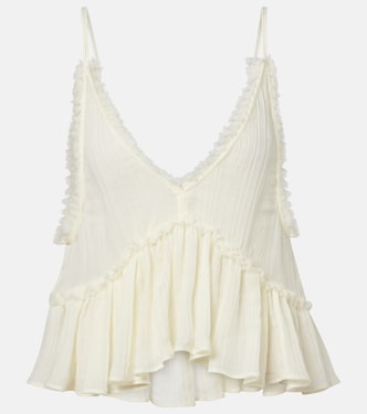 Ruffled cotton camisole top | The Attico