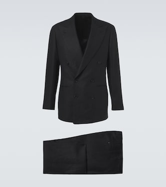 Double-breasted linen suit | Saman Amel