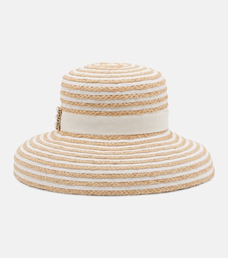 Très Vivier striped raffia sun hat | Roger Vivier