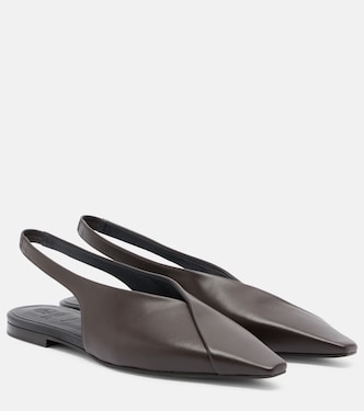 Leather slingback flats | Brunello Cucinelli