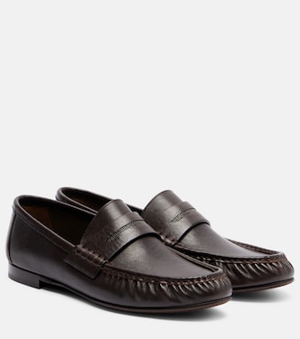 Monili leather penny loafers | Brunello Cucinelli