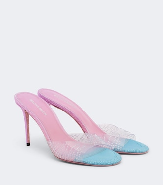 Crystal Flame embellished PVC mules | Mach & Mach