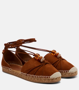 Lemi缀饰绒面革草编鞋 | Jimmy Choo