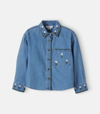 Floral denim shirt | Stella McCartney Kids