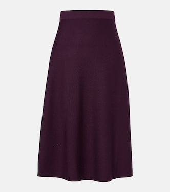 Virgin wool midi skirt | Jardin des Orangers