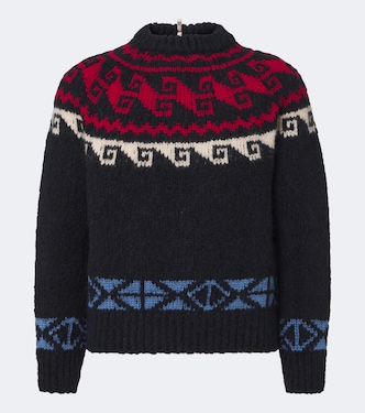 Fair Isle wool and alpaca-blend sweater | Moncler Grenoble