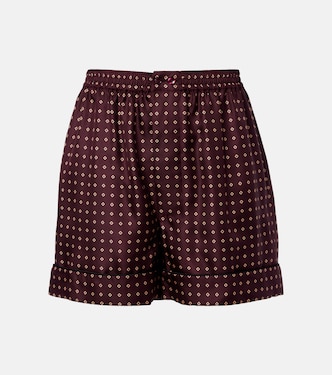 Bedruckte Shorts aus Seidensatin | Saint Laurent