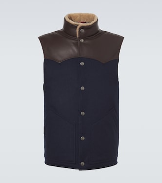 Weste aus Wolle mit Shearling | Brunello Cucinelli