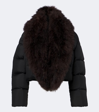 Techincal silk padded puffer jacket | Gucci