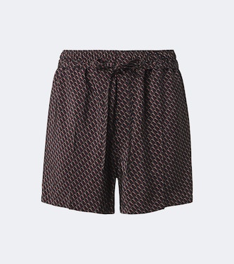 Cassandre printed silk shorts | Saint Laurent