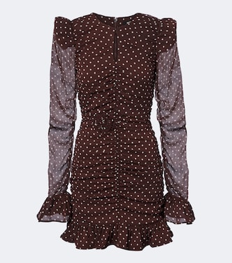 Ruched polka-dot minidress | Rotate