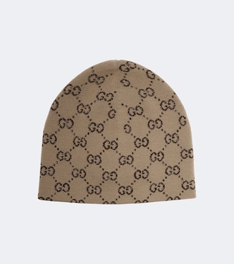 GG jacquard wool-blend lamé beanie | Gucci