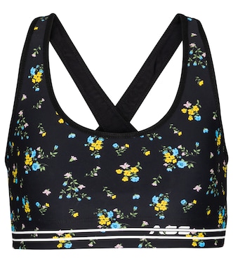 Cross-Back floral sports bra | Adam Selman Sport