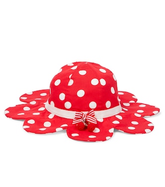 Polka-dot cotton poplin sun hat | Monnalisa