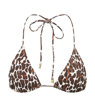 Printed triangle bikini top | Tory Burch