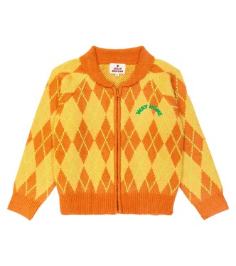 Argyle zip-up sweater | Jellymallow