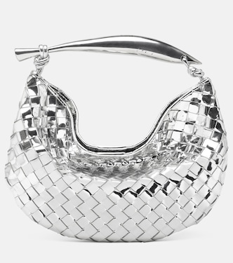 Sardine Intrecciato mirrored leather tote bag | Bottega Veneta