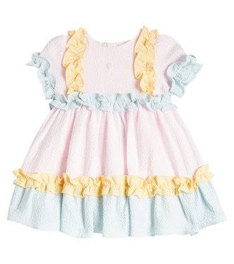 Baby ruffled cotton fustian dress | Patachou