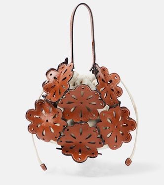 Flora leather bucket bag | Staud