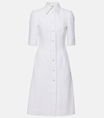 Cotton-blend tweed shirt midi dress | Dolce&Gabbana