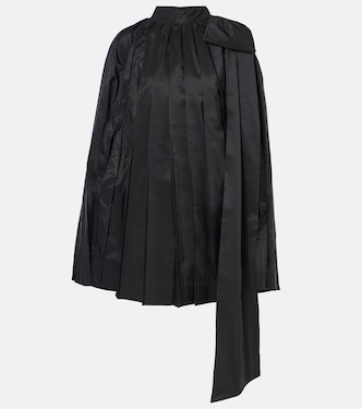 Caped pleated taffeta minidress | Simone Rocha