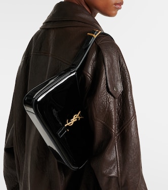 Le 5 à 7 patent leather shoulder bag in black - Saint Laurent