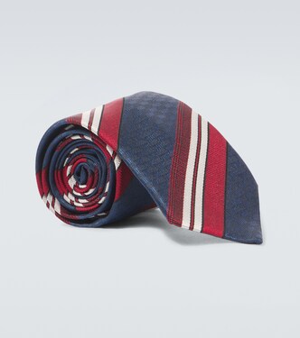 Valentie striped silk jacquard tie | Valentino Garavani