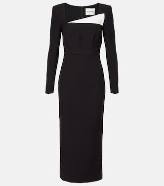 Paneled crêpe midi dress | Roland Mouret