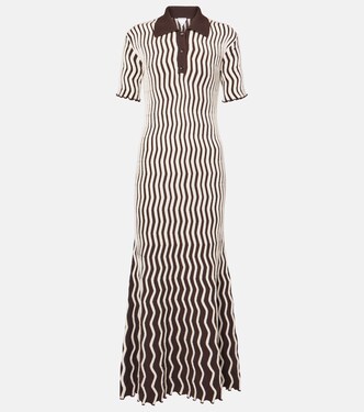 Striped wool polo dress | Bottega Veneta