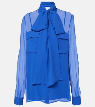 Silk georgette blouse | Costarellos