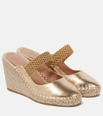 Espadrille-Wedges Siena 70 mit Metallic-Leder | Malone Souliers