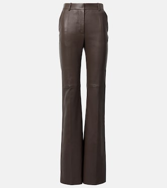 Pantalon évasé Tafia en cuir | Joseph