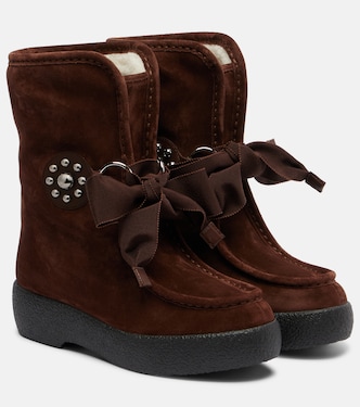 Snowish suede ankle boots | Valentino Garavani
