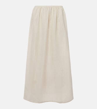 Rafaela cotton and linen maxi skirt | Asceno