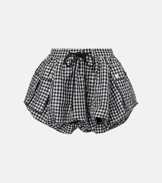 Gingham taffeta miniskirt | Ganni