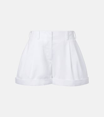 Pleated cotton poplin shorts | Givenchy
