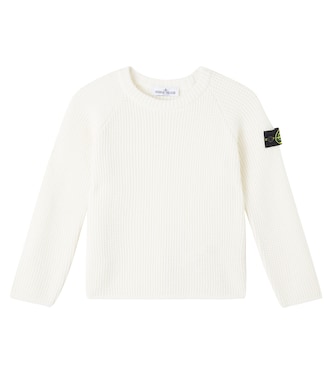 Compass waffle-knit sweater | Stone Island Junior