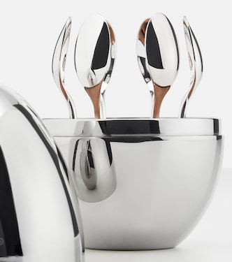 Mood Coffee set of 6 silver-plated espresso spoons in silver