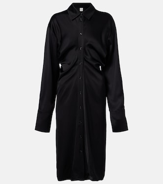 Hemdblusenkleid Slouch aus Satin | Toteme