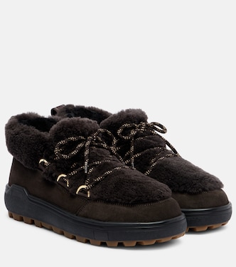 Chamonix shearling-trimmed suede ankle boots | Bogner