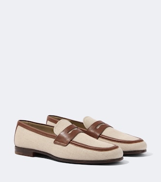 Leather-trimmed loafers | Church's