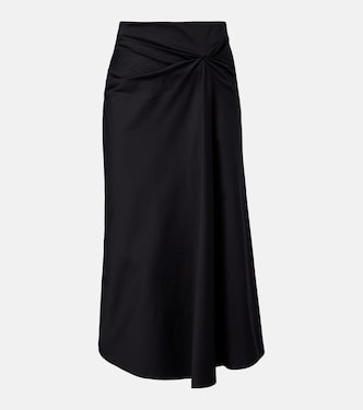 Paggi gathered cotton-blend midi skirt | Max Mara