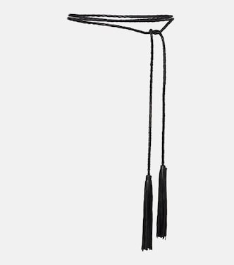 Leather tassel belt | Nour Hammour