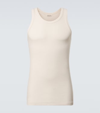 Ribbed-knit cotton tank top | Auralee