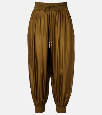 Mahon cropped silk balloon pants | Zimmermann