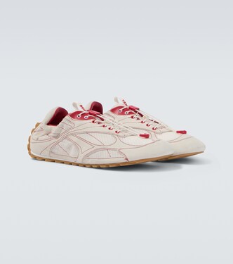 Orbit suede-trimmed sneakers | Bottega Veneta