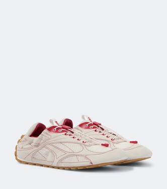 Orbit Flash suede-trimmed sneakers | Bottega Veneta